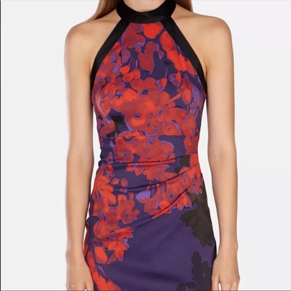 Karen Millen Dresses & Skirts - Rare KAREN MILLEN Red/Purple/Black Dress, Sz 8